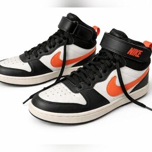 Nike High-Top Sneakers | Youth 4Y | Black White Coral | Gently Worn
